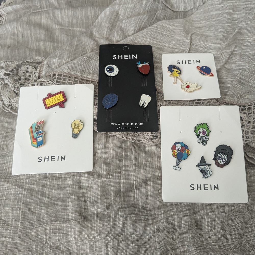 Shein Assorted Enamel Pins Set